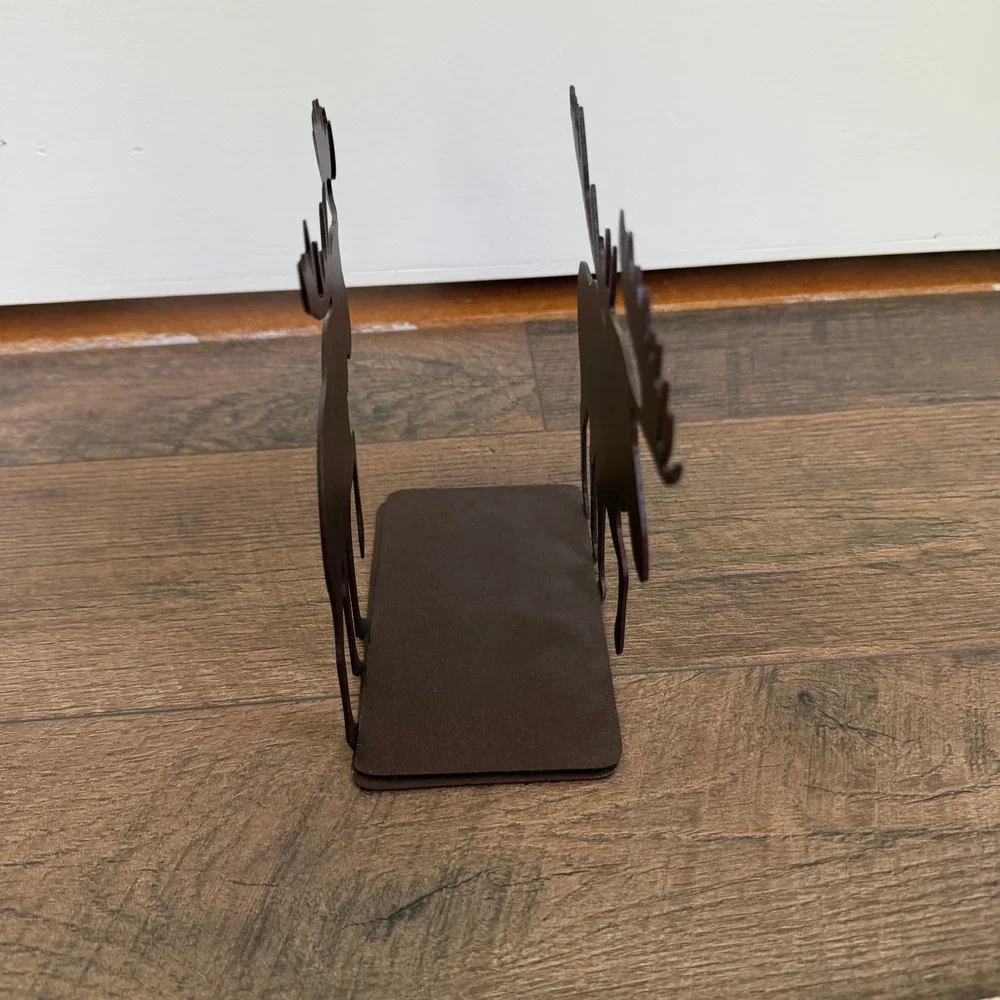 Unbranded Moose Metal Bookends Cabin‎ Decor OS Brown